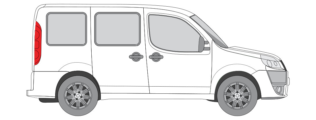 Doblo tipi ticari araç kaporta çizimi