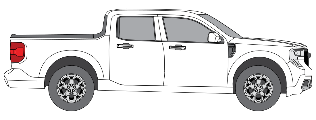 Pickup araç kaporta çizimi
