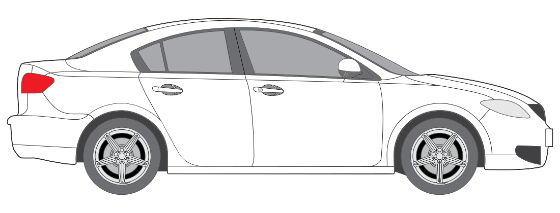 Sedan araç kaporta çizimi