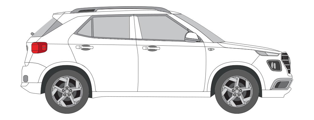SUV araç kaporta çizimi